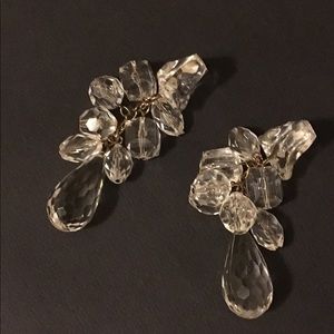 Ice chunky clip earrings.